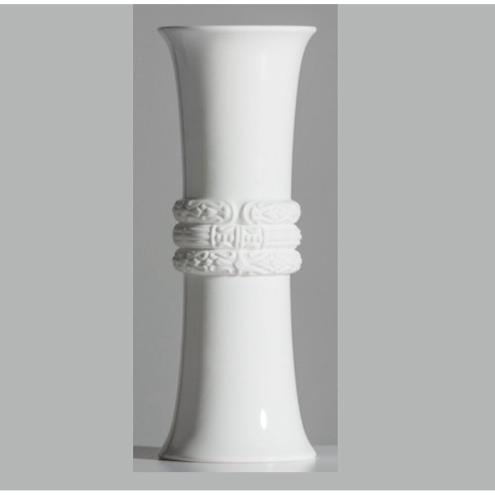 Katy Briscoe, white porcelain vase, Decorative bangles band, new in box